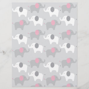 Papier à rebut pour bébé gris rose mod