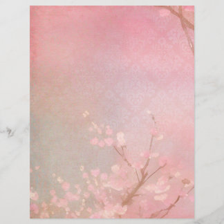 Papier à rebut rose pâle à fleurs de cerisier