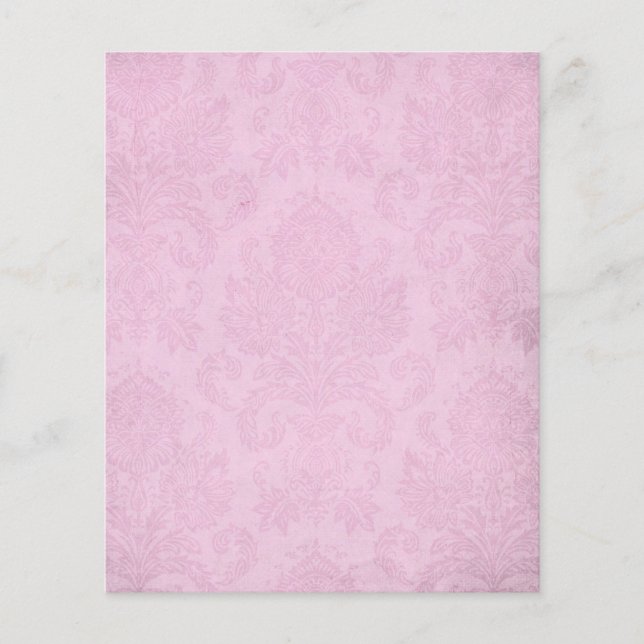Papier à rebut rose Shabby Damask (Devant)