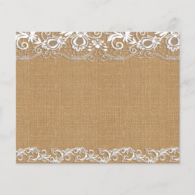 Papier à rebut Rustique Burlap & Lace Effet (Devant)
