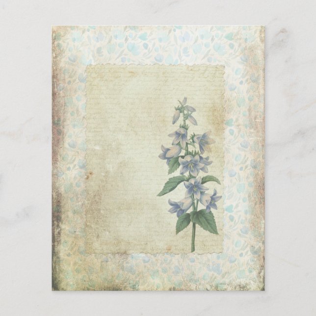 Papier à rebut Shabby Blue Floral Collage (Devant)