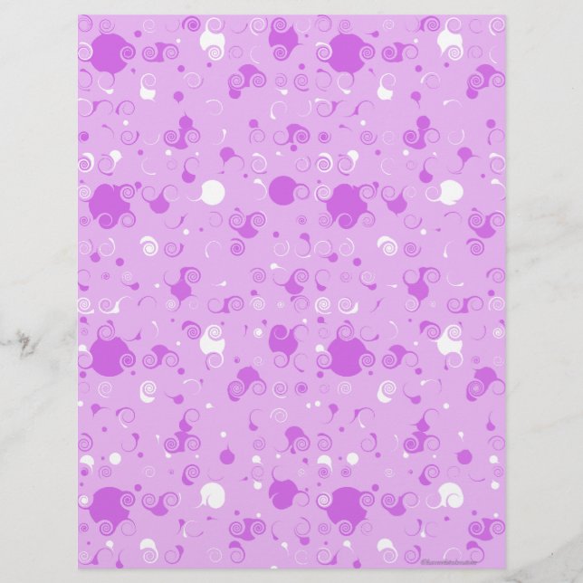Papier à rebut Tourbillonnant violet (Devant)