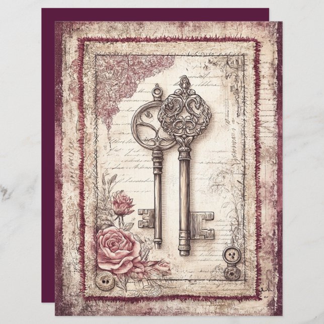 Papier à rebut Victorian & Lace (Devant / Derrière)