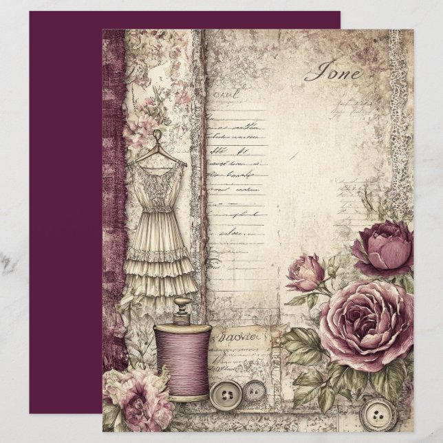 Papier à rebut Victorian & Lace (Devant / Derrière)