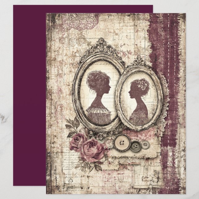 Papier à rebut Victorian & Lace (Devant / Derrière)