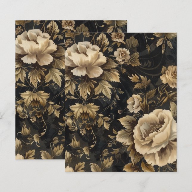Papier à rebut vintage gothique (Devant / Derrière)