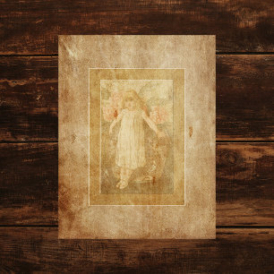 Papier à rebut vintage pour fille