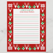Papier à recette Noël (Devant)