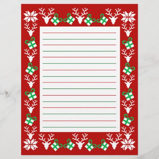 Papier à recette Noël (Dos)