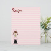Papier à recette Young Pink Cook (Debout devant)