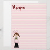 Papier à recette Young Pink Cook (Devant / Derrière)