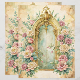 Papier à retouche chic Blue Shabby