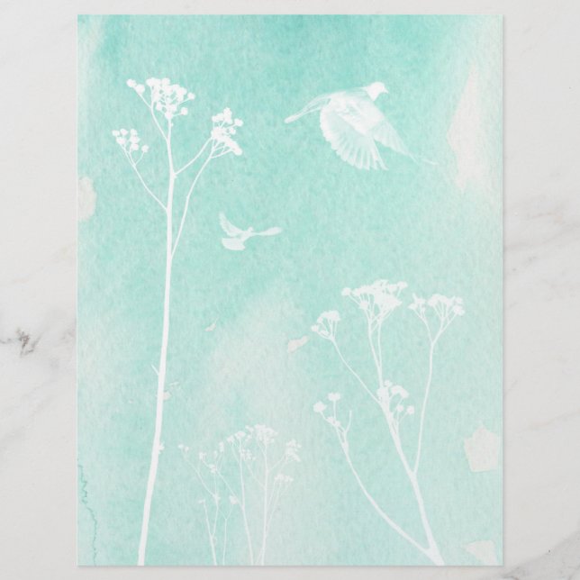 Papier à retouche couleur bleu et blanc (Devant)