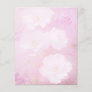 Papier à retouche rose et blanc Floral