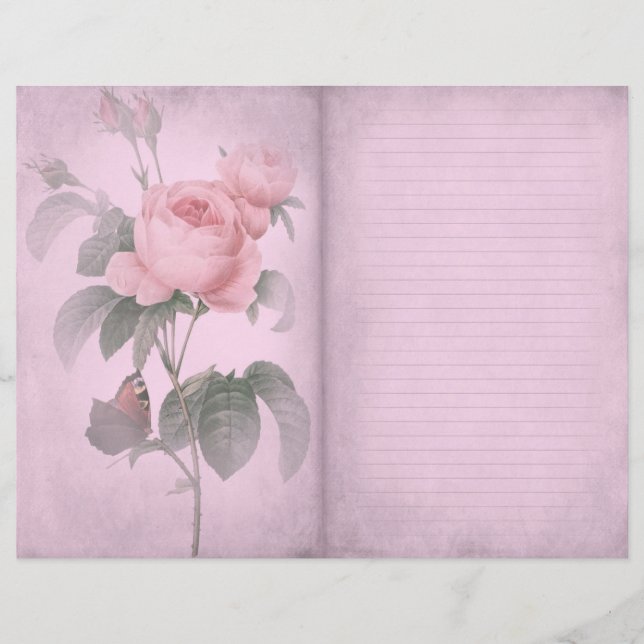 Papier à scandale du journal rose vintage (Devant)