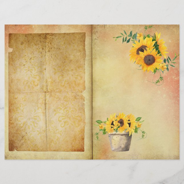 Papier à scandale du journal vintage Sunflower (Devant)