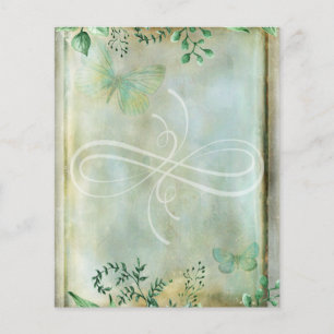 Papier à scandale Feuille vert vintage