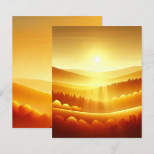 Papier à scandale Golden Sunrise Autumbre Ombre