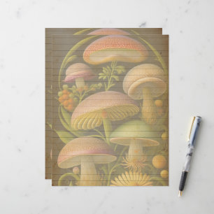Papier à scandale pour champignons botaniques vint