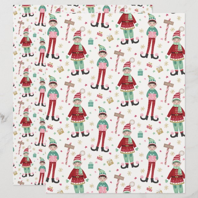 Papier à scandale pour elfe de Noël (Devant / Derrière)