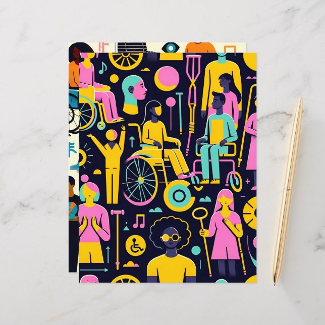 Papier à scandale pour les personnes handicapées (Devant/Arrière en situation)