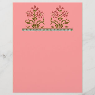 Papier à scandale rose à motif rouge