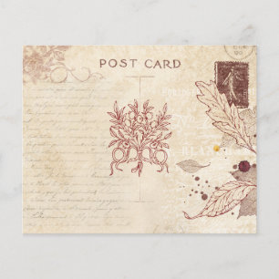 Papier à scandale Vintage Automne de la carte post