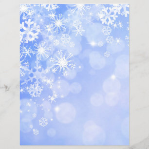 Papier à scandales Blue & White Snowflakes