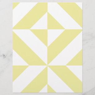 Papier à scrapbook jaune pâle et géométrique