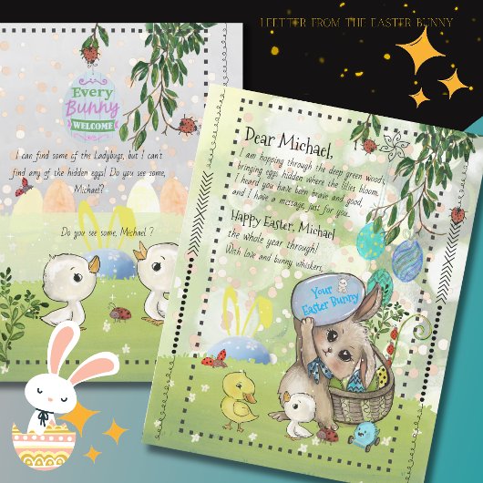 Papier A Special Message from the Easter Bunny Watercolor