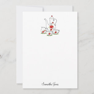 Papier à thé, Cartes de note, Rouge