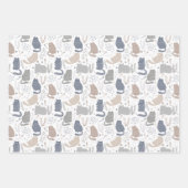 Papier à thème chat mignon pour fête  (Devant 2)