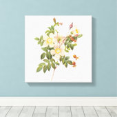 Papier à toile enveloppé vintage Fleurs blanches (Insitu (Plancher de Bois))