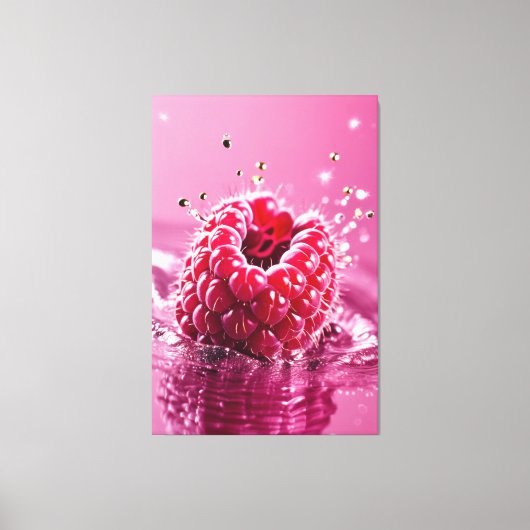 Papier à toile étirée à framboise d'Aqua (Recto)