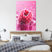 Papier à toile étirée à framboise d'Aqua (Insitu(Chambre))
