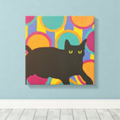 Papier à toile étirée en chaton noir (Insitu (Plancher de Bois))
