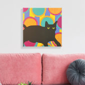 Papier à toile étirée en chaton noir (Insitu(Salon))