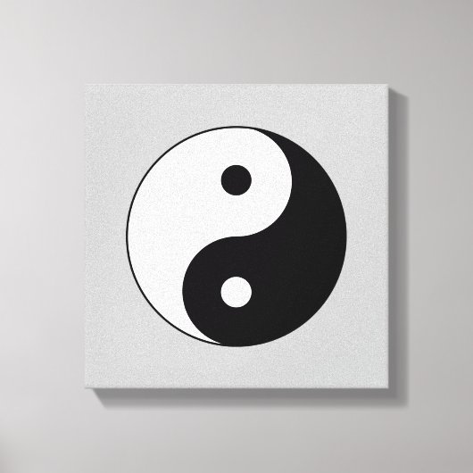 Papier à toile étirée Yin-Yang noir et blanc (Recto)