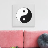 Papier à toile étirée Yin-Yang noir et blanc (Insitu(Salon))