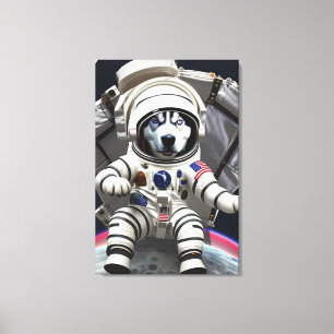 Papier à toile Husky Astronaut