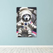 Papier à toile Husky Astronaut (Insitu (Plancher de Bois))