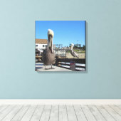 Papier à toile - Pélicans sur la jetée (Insitu (Plancher de Bois))