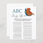 Papier ABC babyshower jeu thème loutre de mer (Devant / Derrière)