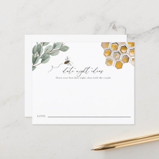 Papier Abee Date Night Ideas Fête des mariées (Devant/Arrière en situation)