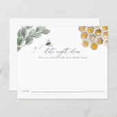 Papier Abee Date Night Ideas Fête des mariées (Devant / Derrière)