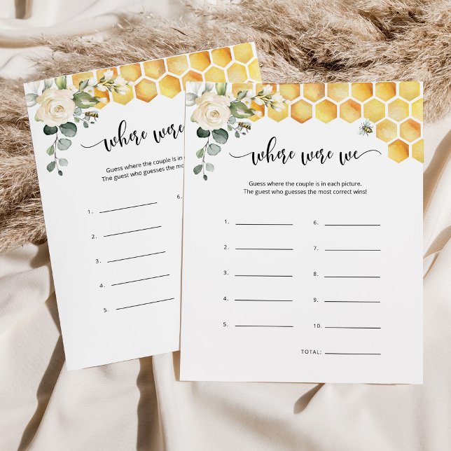 Papier Abee où était nous le jeu de douche nuptiale (Créateur téléchargé)