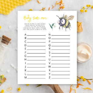 Papier Abeille aquarelle - jeu de nom de bébé