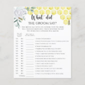 Papier Abeille aquarelle, Qu'est-ce que le marié a dit je (Devant)