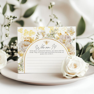Papier Abeille fleur sauvage Qui suis-je Jeu de douche nu