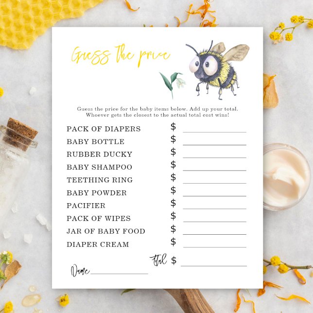 Papier Abeille - Jeux de fête | Jeu de devinette de prix (Créateur téléchargé)
